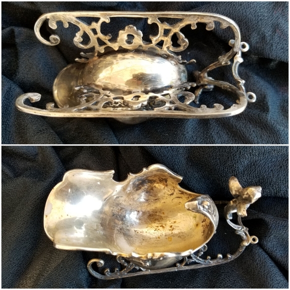 Antique C1900 VICTORIAN SLEIGH 800/1000 silver SWEETMEAT DISH - Picture 5 of 6